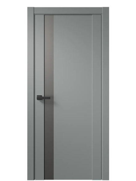 Двери WestStyle F28 Морская галька /Зеркало сатин графит  ДО