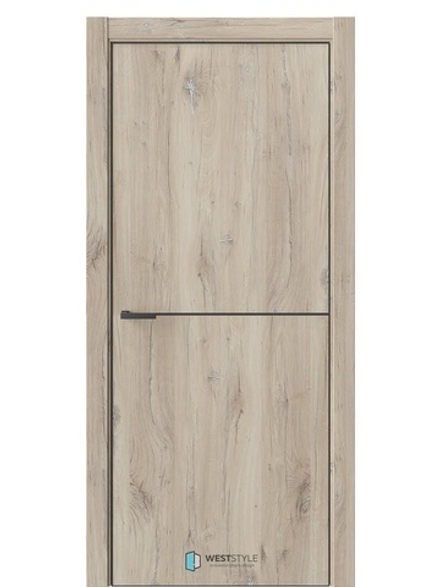 Двери WestStyle  "IN 39" Дуб Мехико /алюм.кромка  ДГ