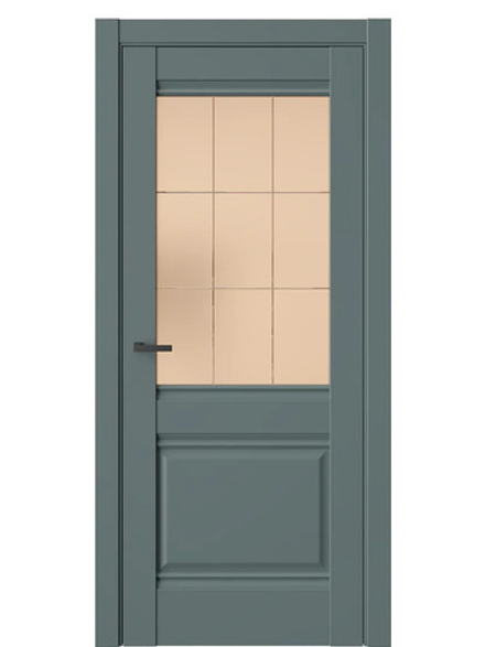 Двери WestStyle  "Ch 6"  Нефритовый сад/ бронза сатинат ДО