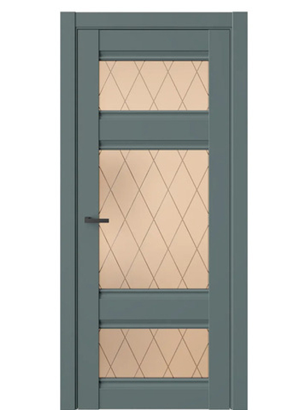 Двери WestStyle  "ChЕ 10" Нефритовый Сад/ бронза сатинат  ДО