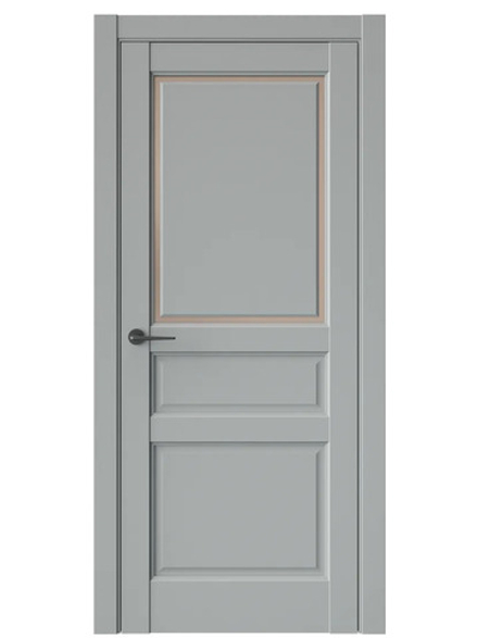 Двери WestStyle  LVT 5Е Серая Гавань/ Бронза Сатинат ДО