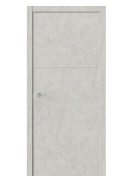 Двери WestStyle  "IN 26" Бетон Смоки /алюм.кромка ДГ