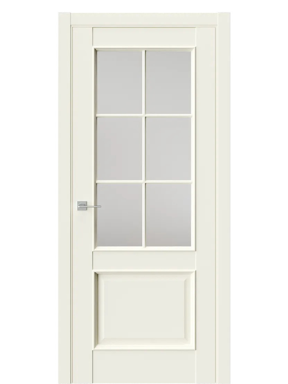 Двери WestStyle En 6 Emlayer бежевый / Белое Сатинат  ДО