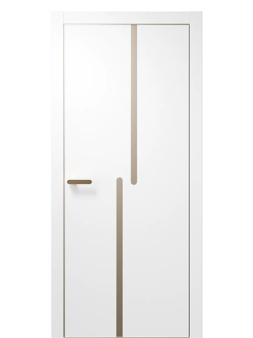 Двери WestStyle  "IN М2.2" Меринос Белый /молдинг /алюм.кромка  ДГ