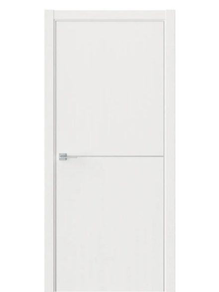 Двери WestStyle  "IN 39" Белое Дерево /алюм.кромка ДГ