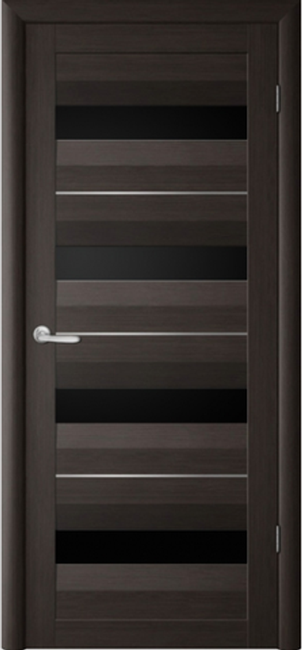 Межкомнатные двери ALBERO "Барселона" Темный Кипарис (ДО) Черный акрилат