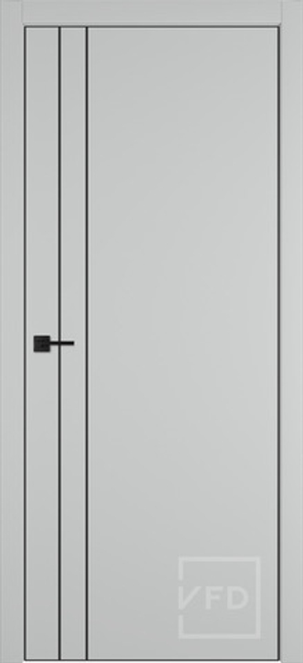 Межкомнатные двери "Urban 2V" Emalex Steel BM 4x4 (Алюминиевая кромка) ДГ