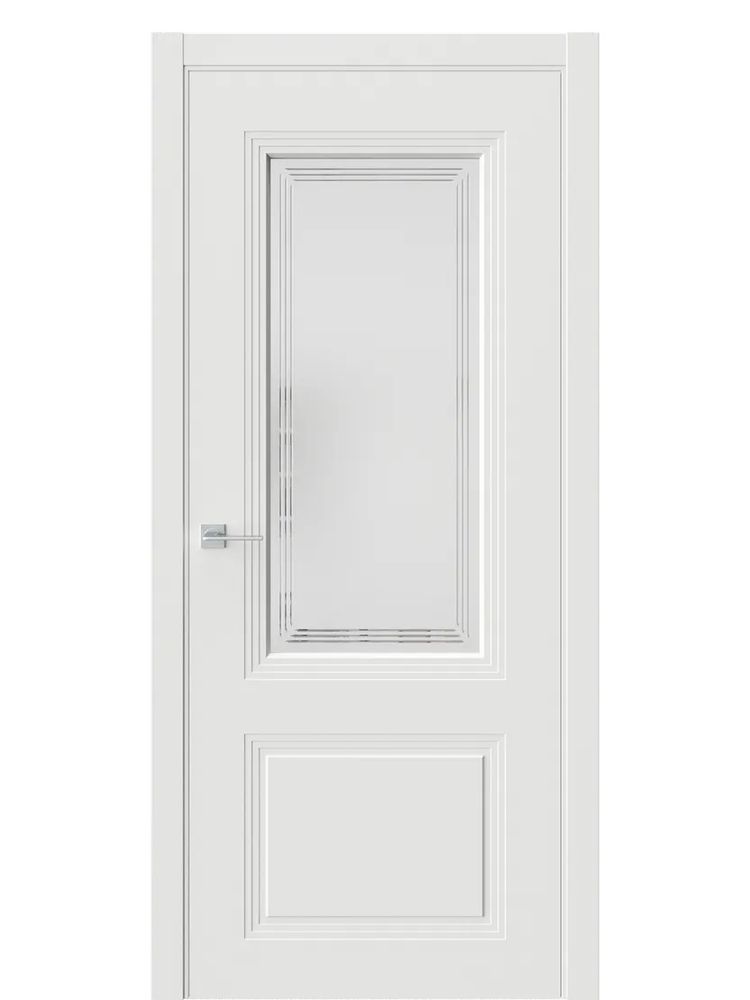 Двери WestStyle  Monte 4 RAL 9003 Белый /Белое Сатинат ДО