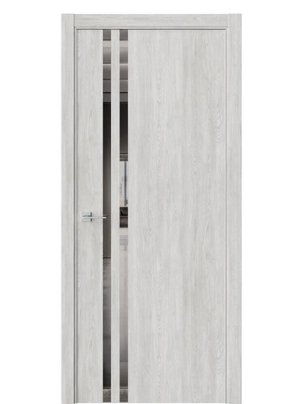 Двери WestStyle  "IN 37" Дуб Оксфорд /Зеркало графит /алюм.кромка  ДО