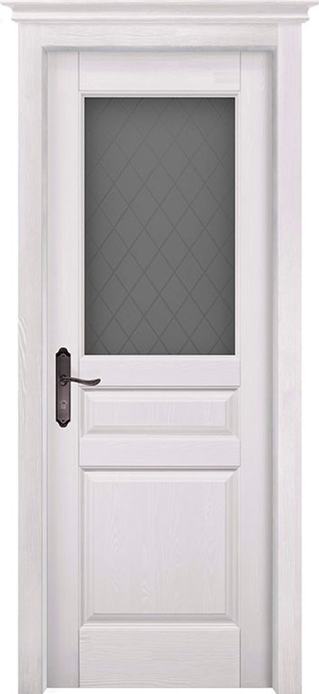 Двери межкомнатные Пандора ДО массив сосны /Айсберг /Мателюкс графит