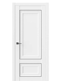 Двери WestStyle HR3 Emlayer белый /молдинг черный  ДГ