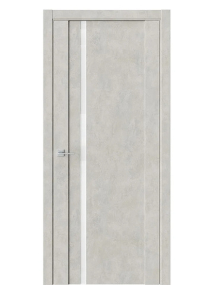 Двери WestStyle F31 Бетон смоки /Аляска Lacobel  ДО