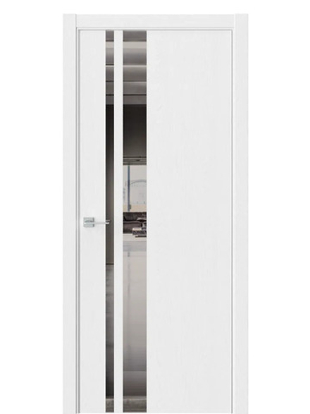 Двери WestStyle  "IN 38" Дуб Винта /Зеркало графит /алюм.кромка ДО