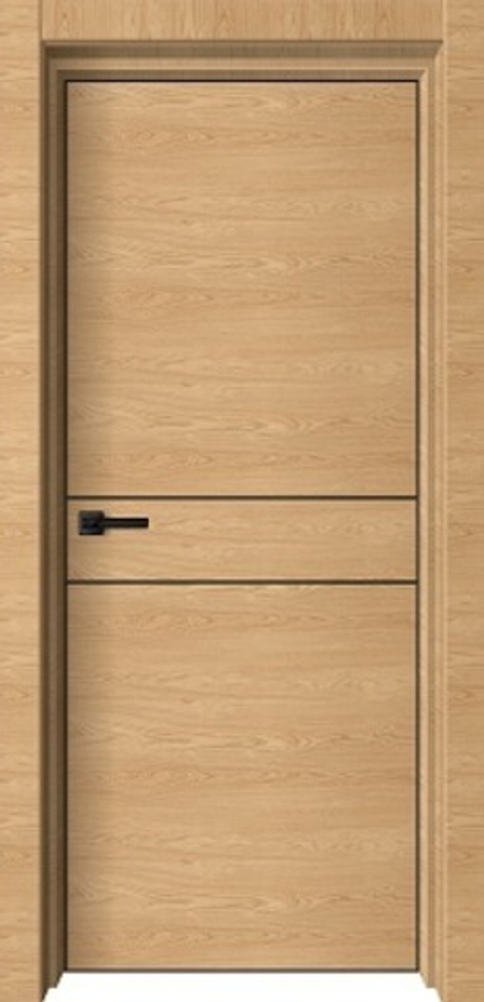 Межкомнатные двери LIDMAN Лайника 2 Ольха/черный молдинг,кромка алюминий с 4-х сторон ДГ