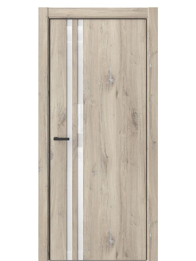 Двери WestStyle  "IN 37" Дуб Мехико /Аляска Lacobel /алюм.кромка  ДО