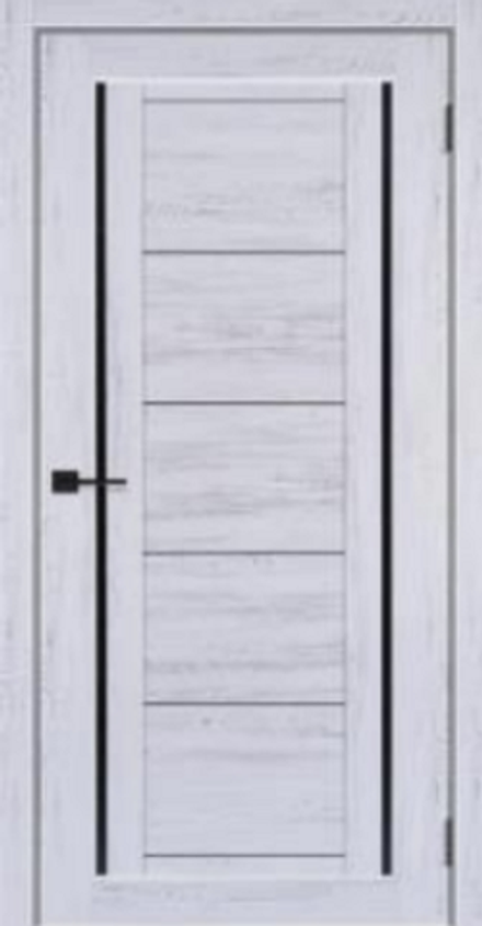 Межкомнатные двери DB-LINE DBS-М17 Граф белый/черная лакобель