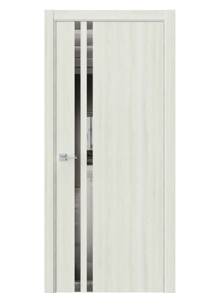 Двери WestStyle  "IN 37" Клен Крем /Зеркало графит /алюм.кромка  ДО