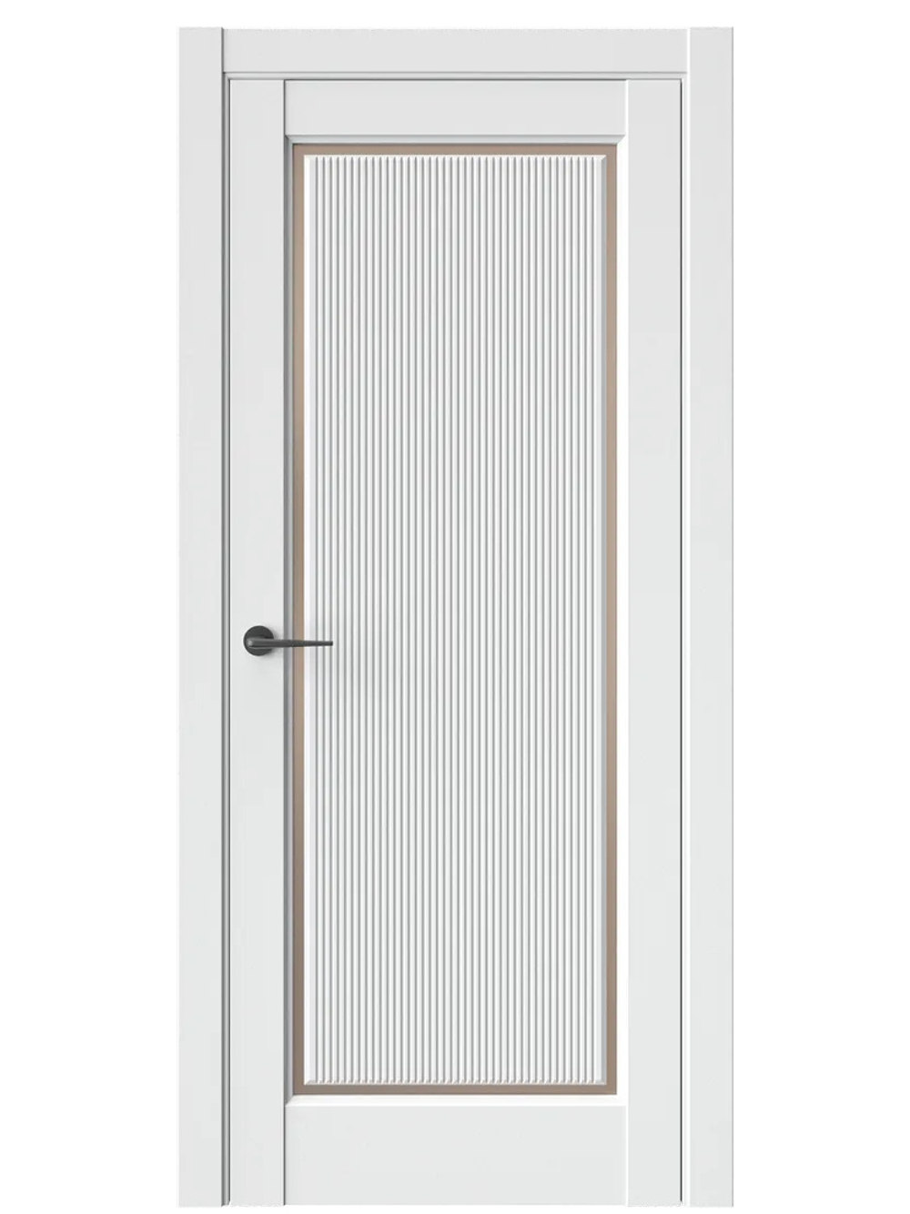 Двери WestStyle  LVT 1 FL Белая Вуаль/ Бронза Сатинат ДО