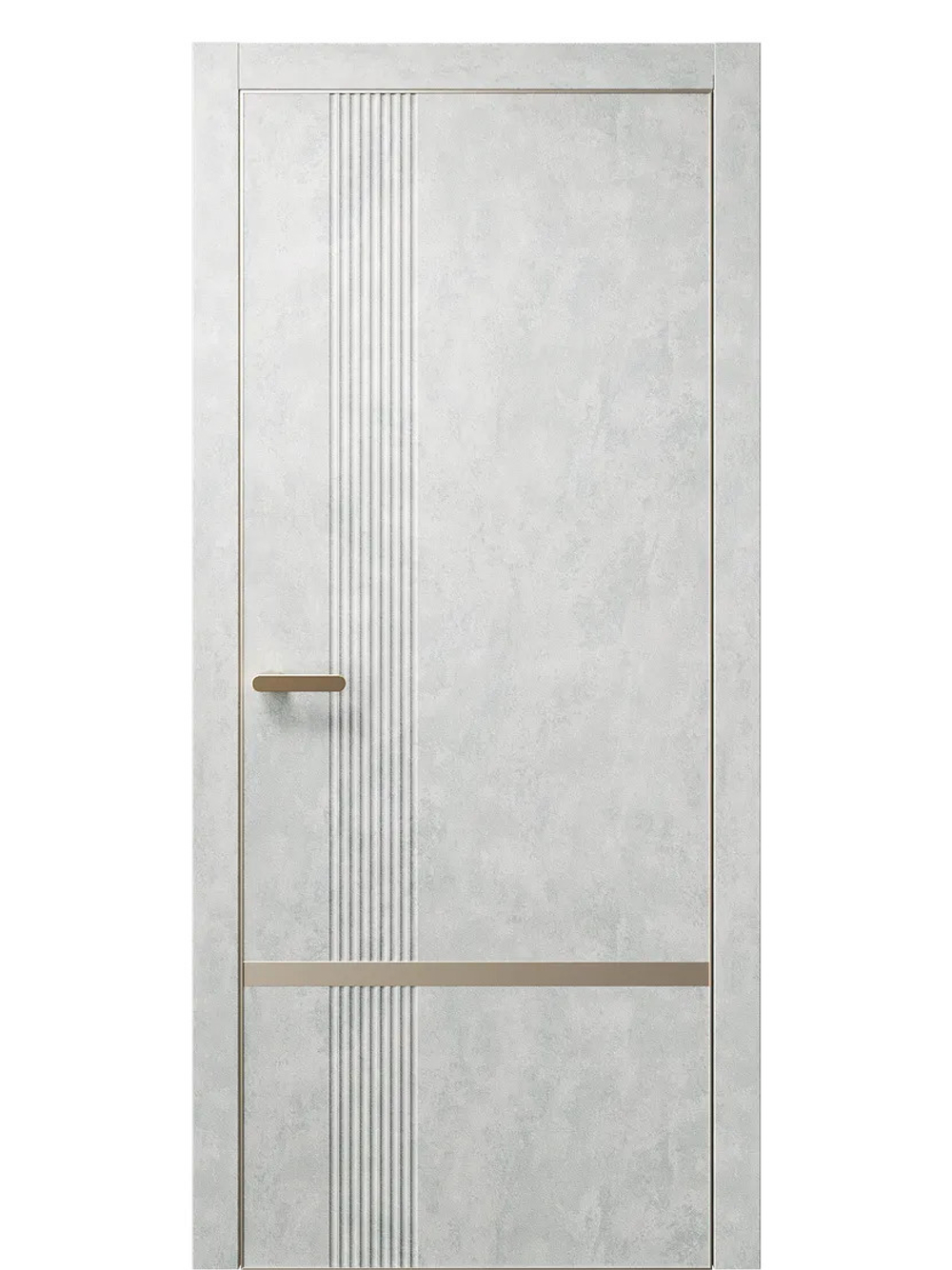 Двери WestStyle  "IN Miavi M" Бетон Смоки /молдинг /алюм.кромка  ДГ