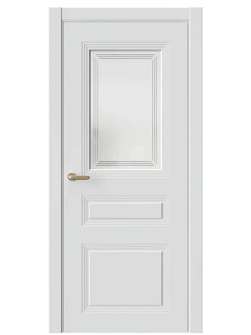 Двери WestStyle  Monte 8 Белая Вуаль /Белое Сатинат ДО