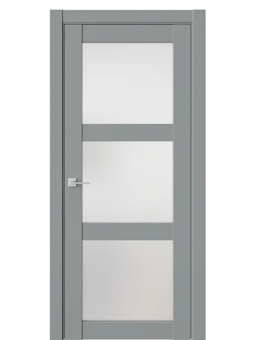 Двери WestStyle  NR6  Морская Галька /Белое Сатинат ДО