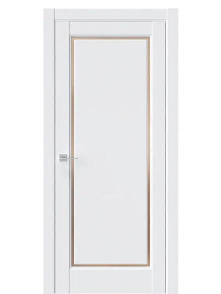 Двери WestStyle  LVT 1 Emlayer Белый/ Бронза Сатинат ДО
