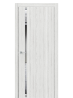 Двери WestStyle  "IN 36" Клен Айс /Зеркало /алюм.кромка  ДО