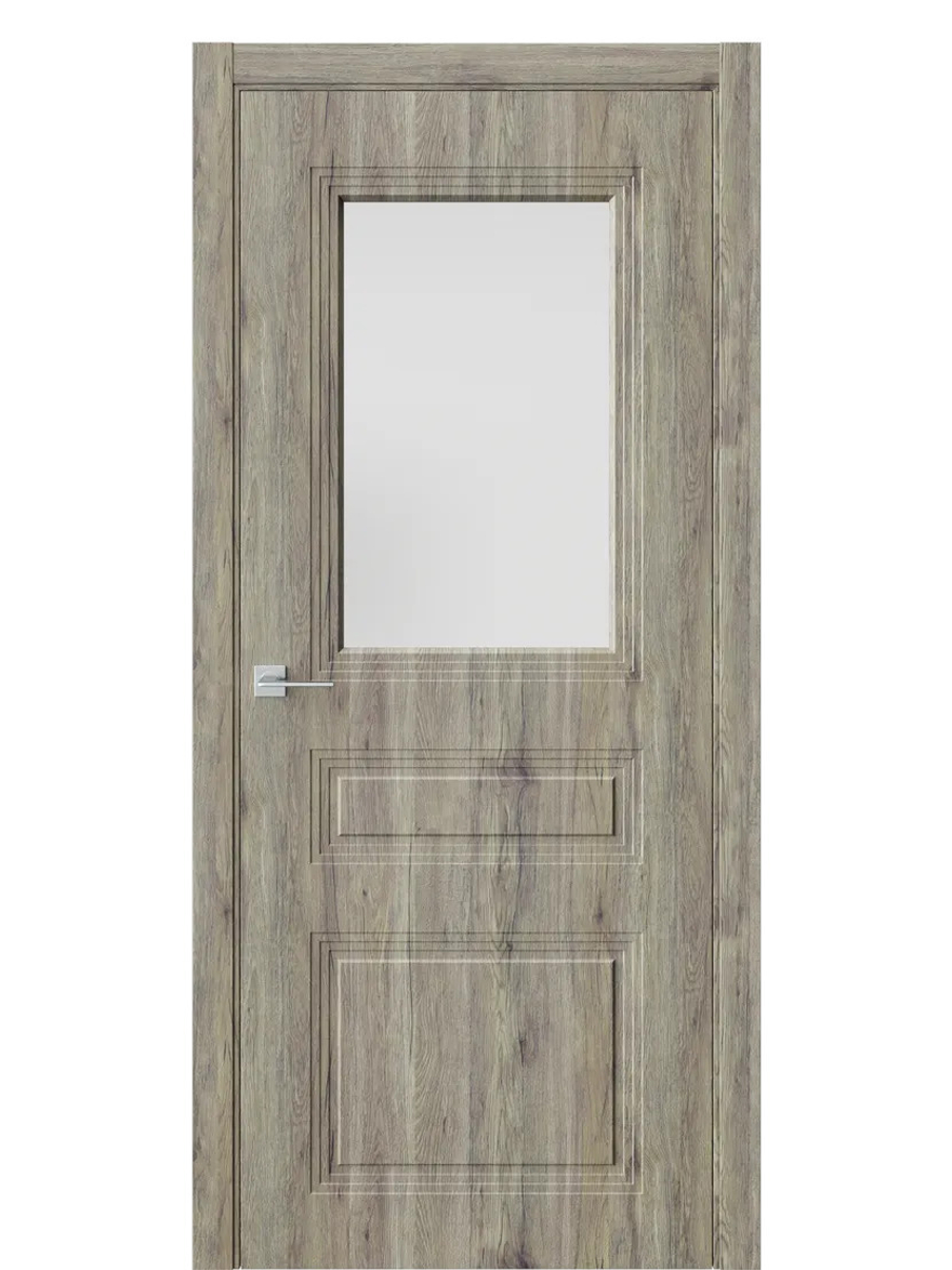 Двери WestStyle  Monte 8 Дуб Эссе /Белое Сатинат ДО