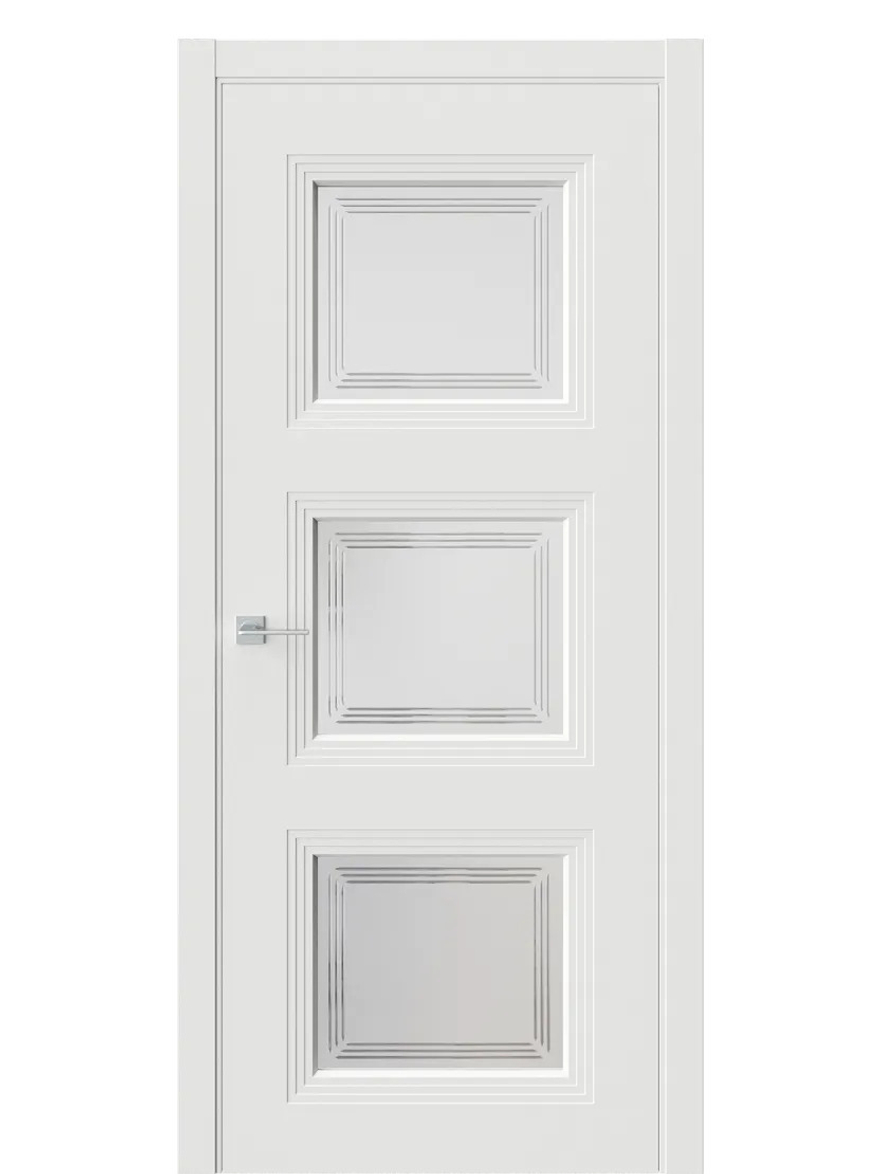 Двери WestStyle  Monte 6 RAL 9003 Белый /Белое Сатинат ДО