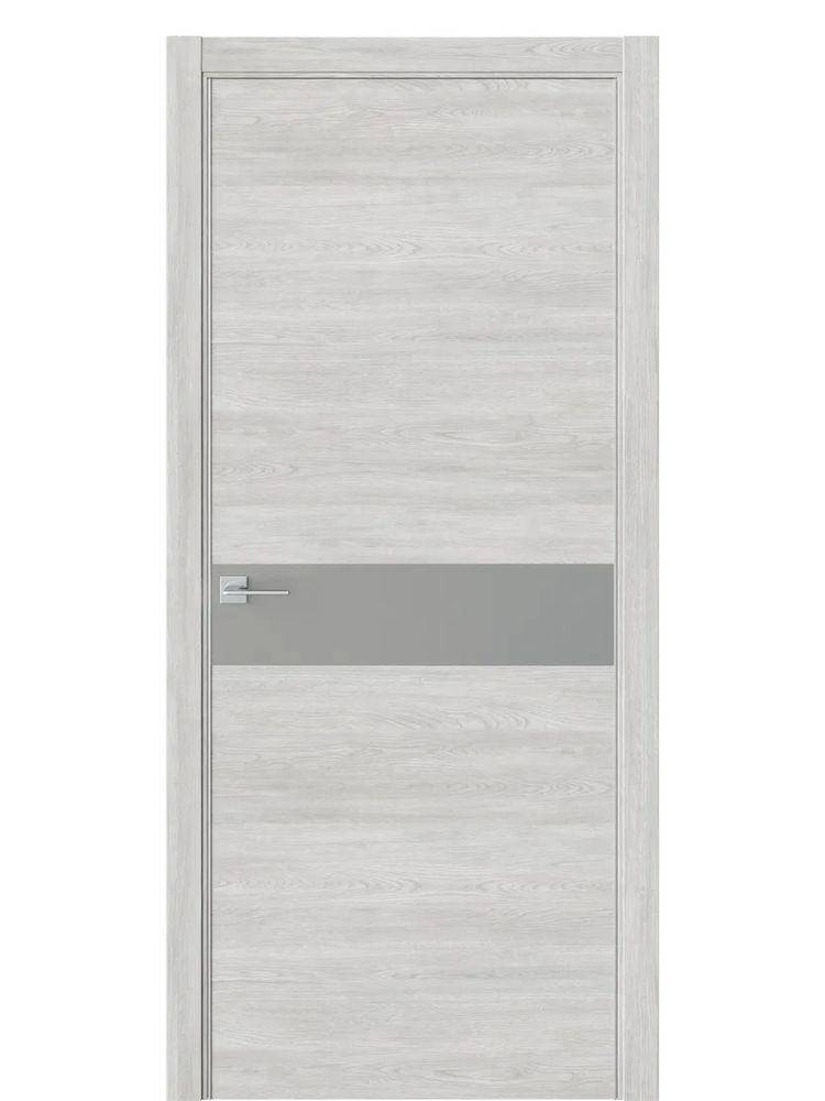 Двери WestStyle  "IN 1" Дуб Оксфорд /Зеркало сатин графит /алюм.кромка  ДО