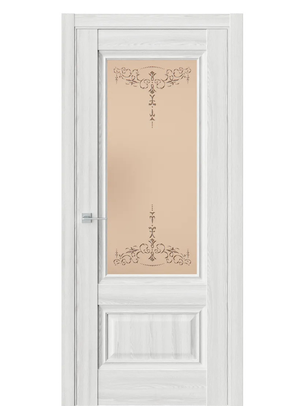 Двери WestStyle  "Ch 8"  Клен айс/ бронза сатинат ДО