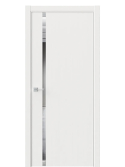 Двери WestStyle  "IN 36" Белое Дерево /Зеркало /алюм.кромка ДО