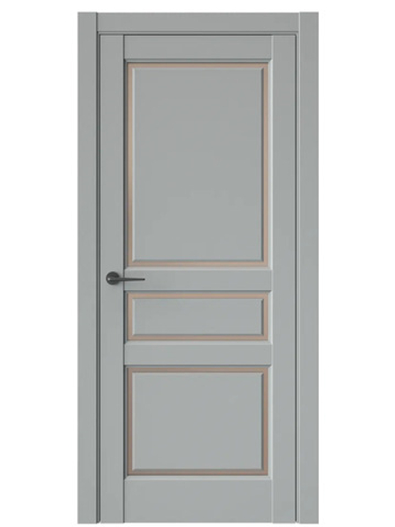 Двери WestStyle  LVT 5 Серая Гавань/ Бронза Сатинат ДО