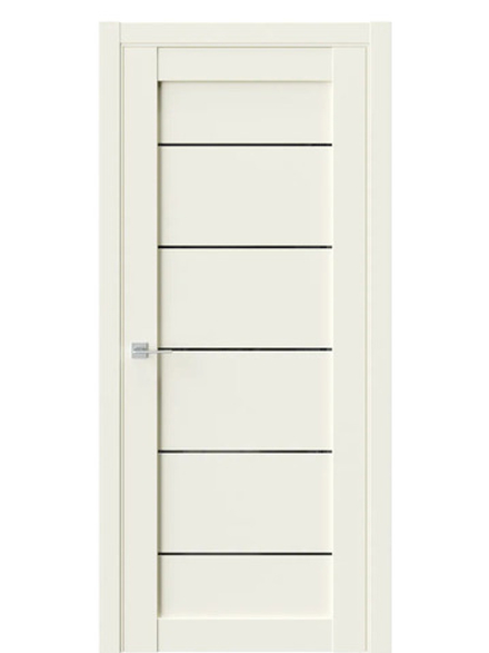 Межкомнатные двери WestStyle  RL 3 Emlayer Бежевый /Чёрное Lacobel ДО