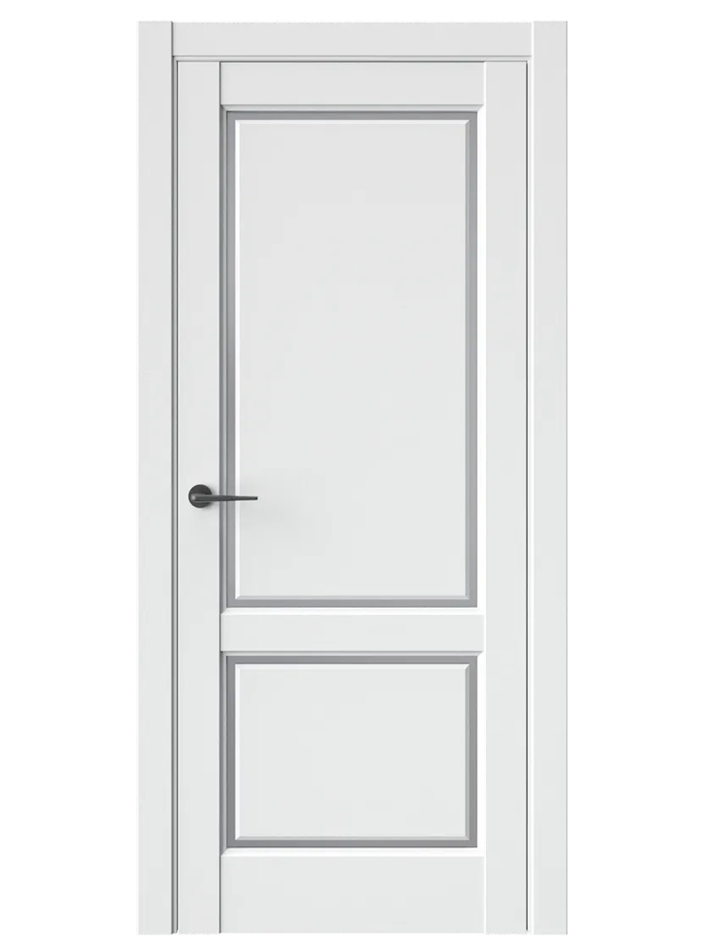 Двери WestStyle  LVT 3 Белая Вуаль/ Графит Сатинат ДО