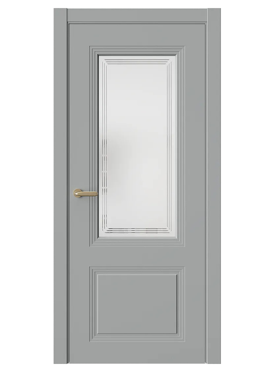 Двери WestStyle  Monte 4 Серая Гавань /Белое Сатинат ДО