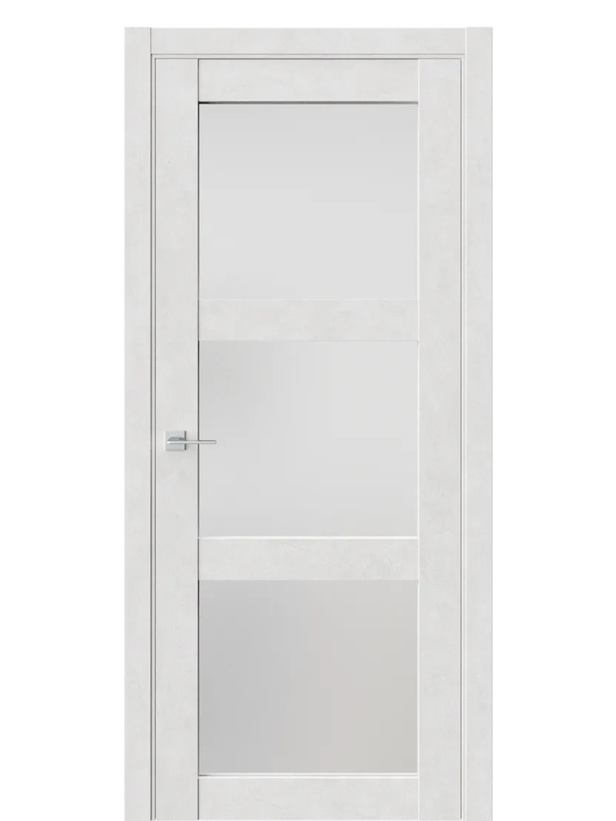 Двери WestStyle  NR6  Бетон Лайт /Белое Сатинат ДО