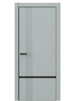 Двери WestStyle  "IN Miavi M" Платиновый Дым /молдинг /алюм.кромка  ДГ