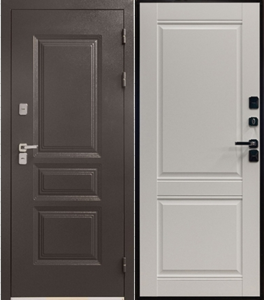 Металлическая дверь с терморазрывом "винтер зима арктика" с терморазрывом