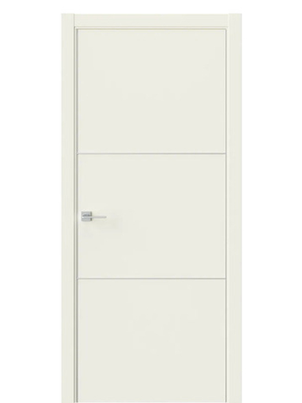 Двери WestStyle  "IN 26" EmLayer Бежевый /алюм.кромка  ДГ