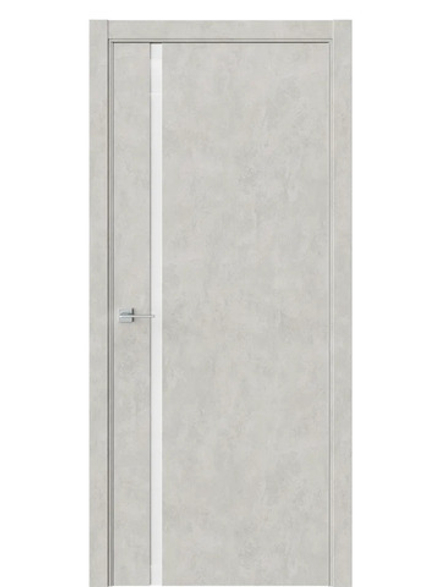 Двери WestStyle  "IN 36" Бетон Смоки /Аляска Lacobel /алюм.кромка ДО