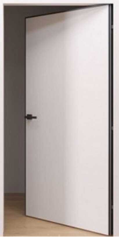 Межкомнатные двери WestStyle "IN 9" (U9) Revers Белый /Алюминевая кромка хром с 4-х сторон ДГ