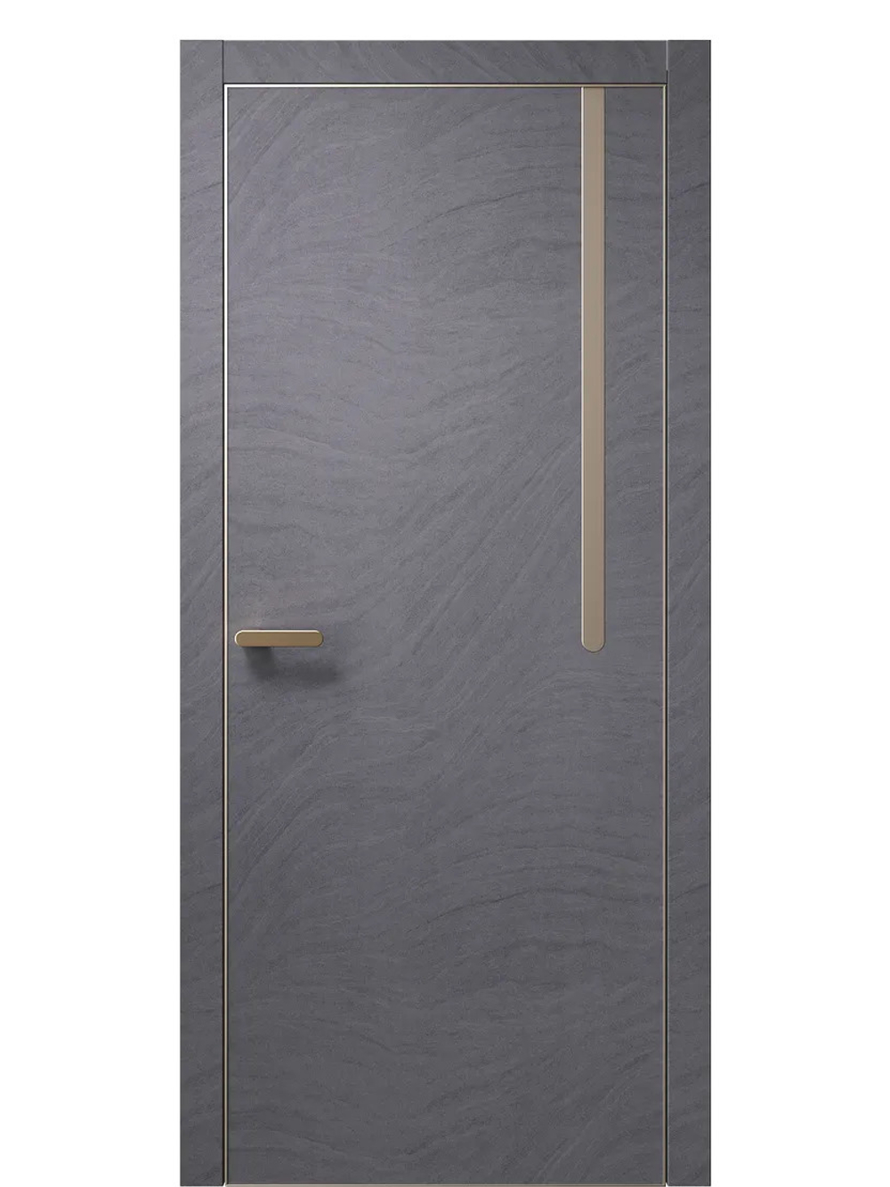 Двери WestStyle  "IN М1.2" Стоунлайн Дарк /молдинг /алюм.кромка  ДГ