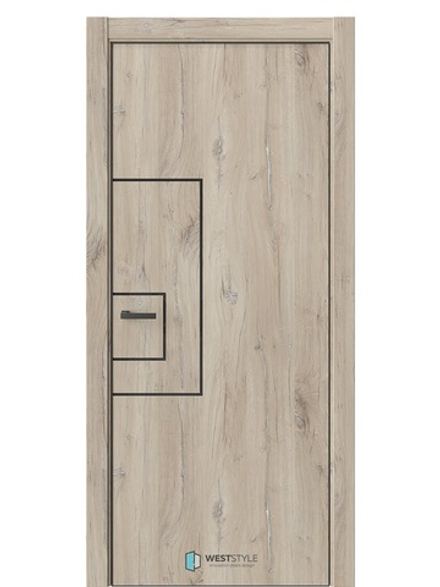 Двери WestStyle  "IN 41" Дуб Мехико /алюм.кромка  ДГ