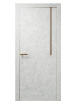 Двери WestStyle  "IN М1.2" Бетон Смоки /молдинг /алюм.кромка  ДГ
