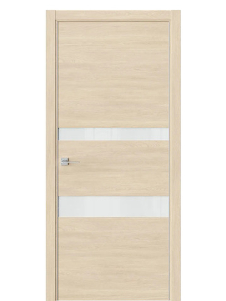 Двери WestStyle  "IN 16" Сенди /Белое Lacobel /алюм.кромка  ДО