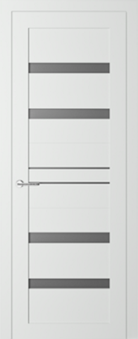 Межкомнатные двери МИР "PV-10 Эмалит белый/сатин графит (ДО)