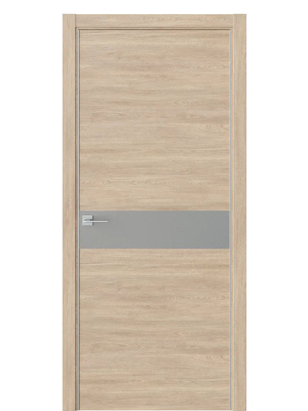 Двери WestStyle  "IN 1" Брандо /Зеркало сатин графит /алюм.кромка ДО