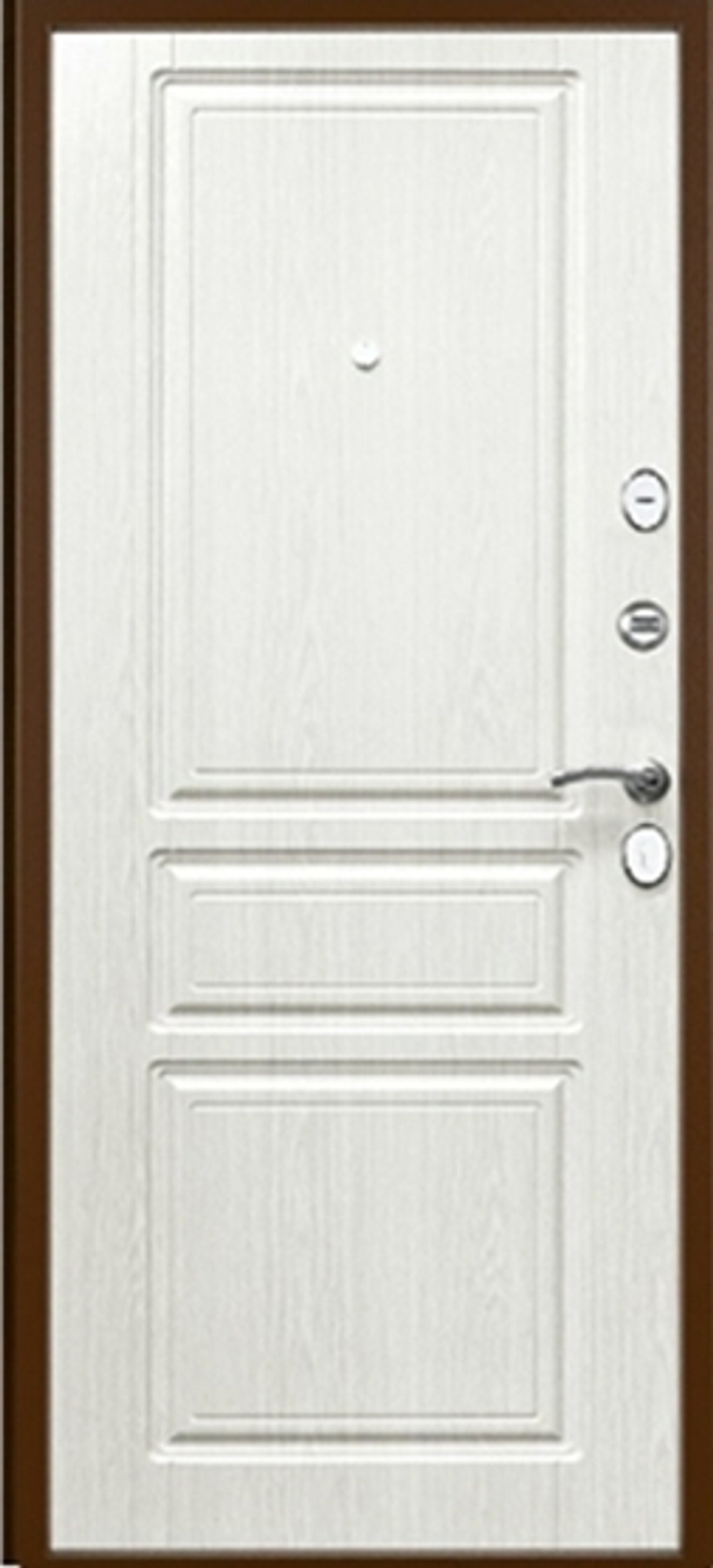 Сейф-дверь "титан"  металл медный антик/мдф 6мм ясень белоснежный