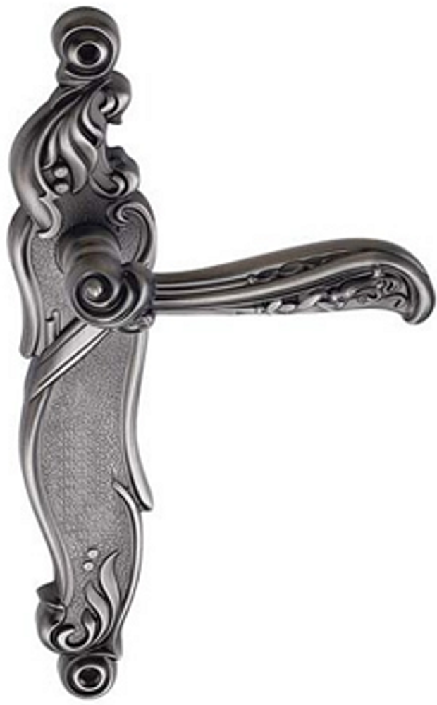 Дверные ручки archie rizo bl. silver (cl) под ключ цилиндр цвет- черненое серебро